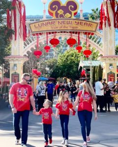 family at Disneyland